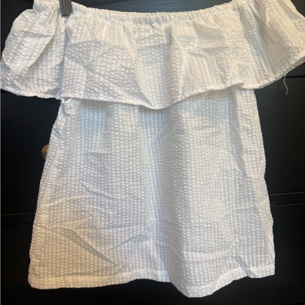 H&M Off the Shoulder White Top